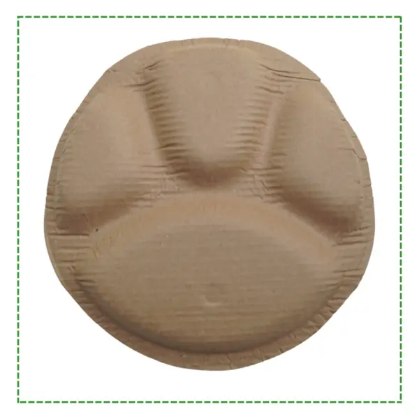 12" Compartment Plate| 22 oz | Compostable Palm Leaf - Image 2