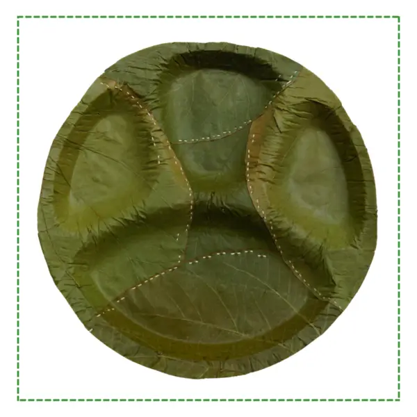 12" Compartment Plate| 22 oz | Compostable Palm Leaf