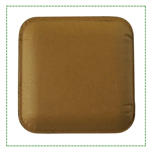 7" Square Plate | 22 oz | Compostable Palm Leaf - Image 2